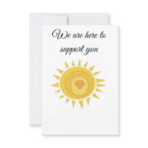 Här för att stödja kort