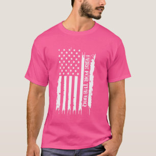 Här för BBQ USA Distressed w US Flagga T Shirt