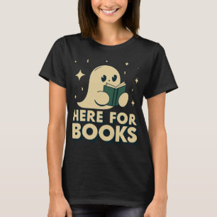 Här för Bokar Cute Ghost Librarian T Shirt