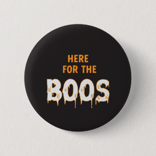 Här för Boos Funny Halloween Black Knapp