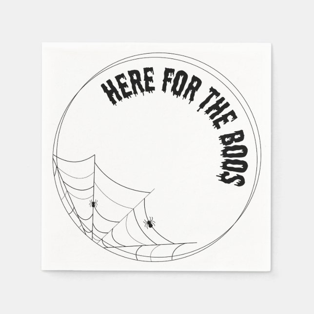 Här för boos lyxnapkin - halloween pappersservett (Framsidan)