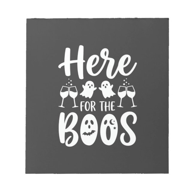 Här för Buorna Halloween-spökdesign_1 Anteckningsblock (Framsida)