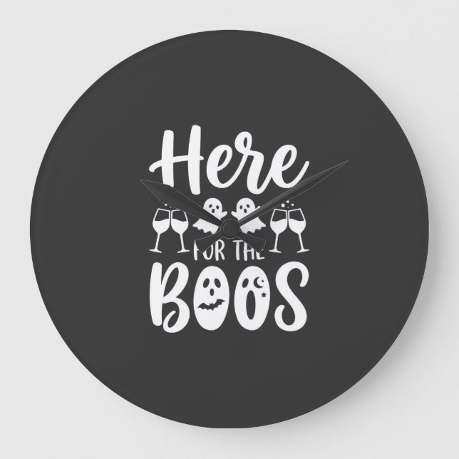 Här för Buorna Halloween-spökdesign_1 Stor Klocka (Framsida)