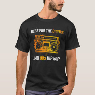 Här för Drinks- och 90s-Hip hop-citattecken T Shirt