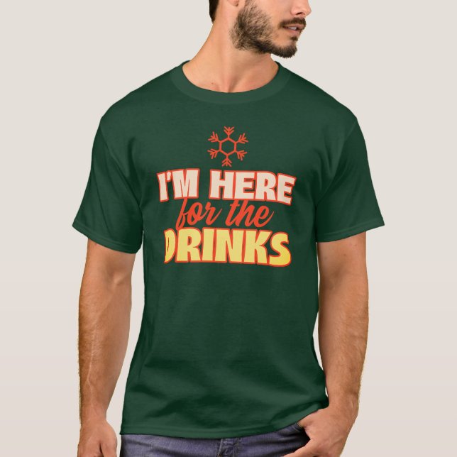 Här för dryckerna t shirt (Framsida)