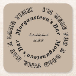 Här för en Bra Pub eller Namn Underlägg Papper Kvadrat