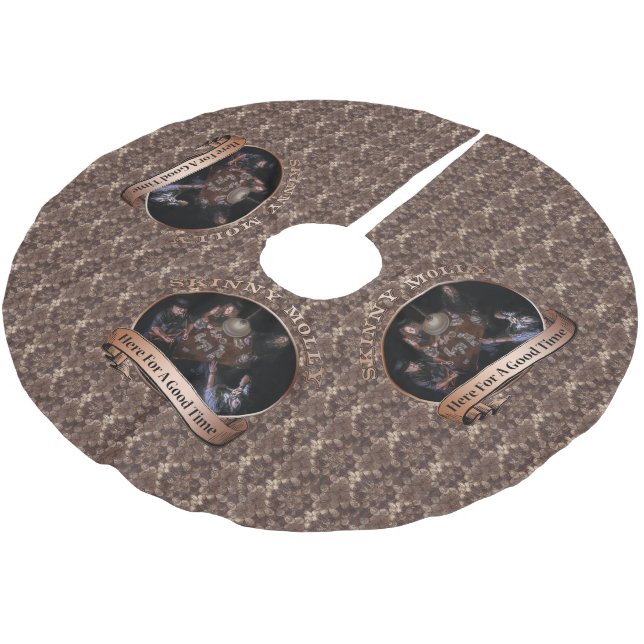 "Här för en bra Time" trädkjol Julgransmatta Borstad Polyester (Vinklad)