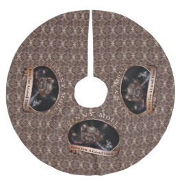 "Här för en bra Time" trädkjol Julgransmatta Borstad Polyester