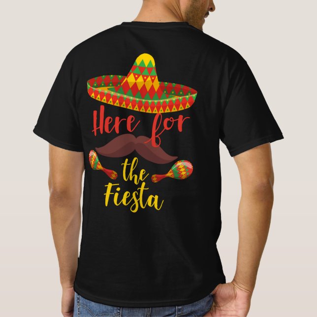 Här för Fiesta - Cinco De Drinko T Shirt (Baksida)