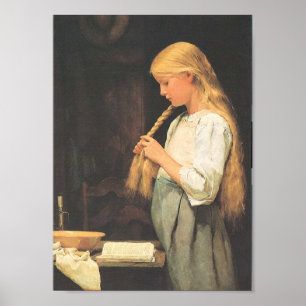 Hår för flickor 1887 poster