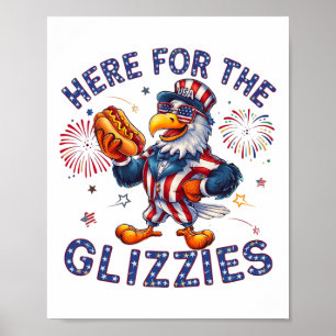 Här för Glizzies Hett Hund America Flagga Poster
