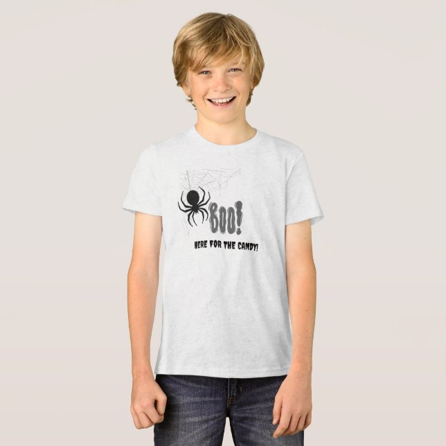 Här För Godis T-Shirt Svart & Vit  (Framsida Full)