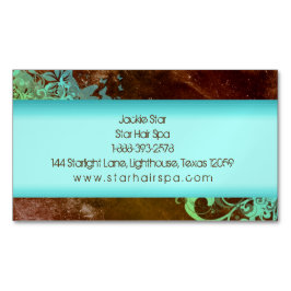 Hår för mode för western Grungevintageskönhet Magnetiska Visitkort