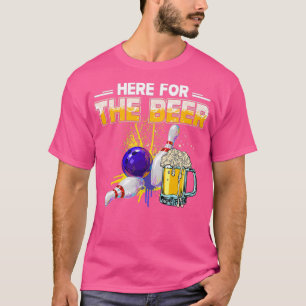 Här för öl-Bowling-hobby som dricker t Shirt