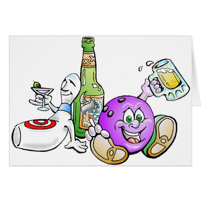 Här för ölen! hälsningskort (Framsidan Horizontal)