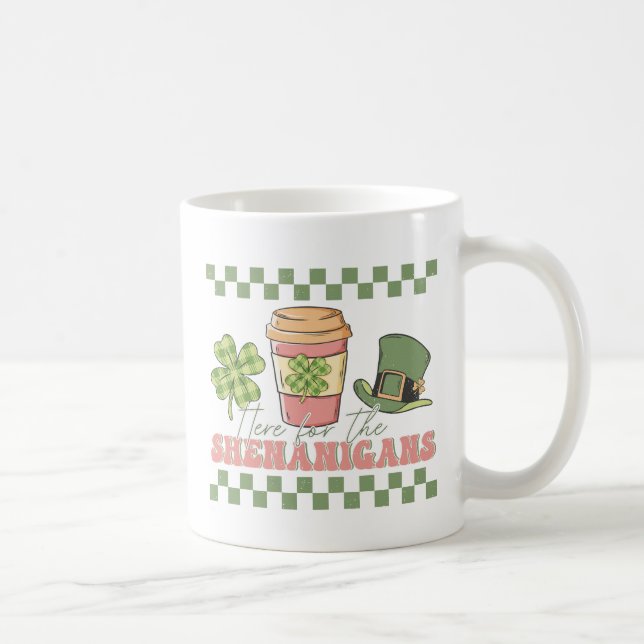 Här för shenanigans-Klöver-kaffe Kaffemugg (Höger)
