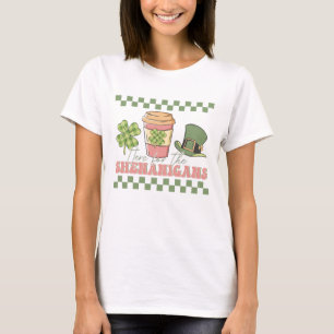 Här för shenanigans-Klöver-kaffe T Shirt