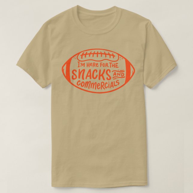 Här för Snacks and Commercials T Shirt (Design framsida)