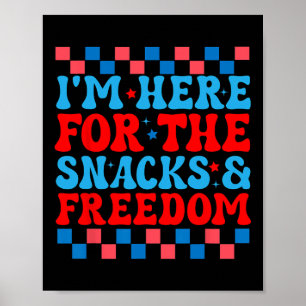 Här för Snacks and Freedom Cute 4 juli Poster
