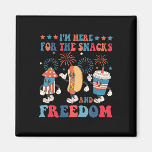 Här för Snacks och frihet 4:e juli-pojkar G Magnet