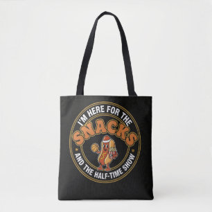 Här för snacks och halvtidens Game Day-design Tygkasse