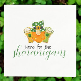 Här för St. Patricks dag bus Leprechaun Pappersservett