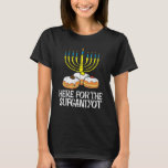 Här för Sufganiyot Hanukkah Chanukah Pajama PJs T Shirt<br><div class="desc">Här för Sufganiyot Hanukkah Chanukah Pajama PJs.</div>
