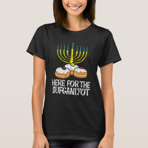 Här för Sufganiyot Hanukkah Chanukah Pajama PJs T Shirt