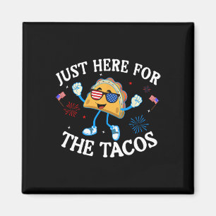 Här för Tacos Sungles fjortonde juli USA Magnet