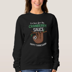 Här för Thanksgivingen i Cranberry Sauce Sloth T Shirt