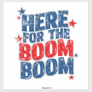 Här för The Boom 4:e juli Patriotisk Klistermärken