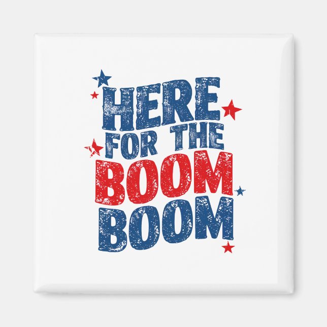 Här för The Boom 4:e juli Patriotisk  Magnet (Framsidan)
