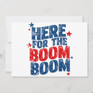Här för The Boom 4 juli Patriotisk  Inbjudningar