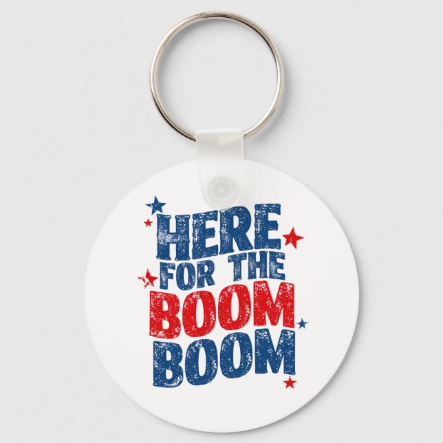 Här för The Boom 4 juli Patriotisk  Nyckelring (Framsida)