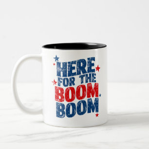 Här för The Boom 4 juli Patriotisk Två-Tonad Mugg