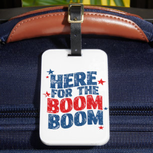Här för The Boom 4 juli Patriotiska Bagagebricka