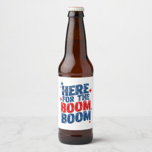 Här för The Boom 4 juli patriotiska  Ölflaska Etikett