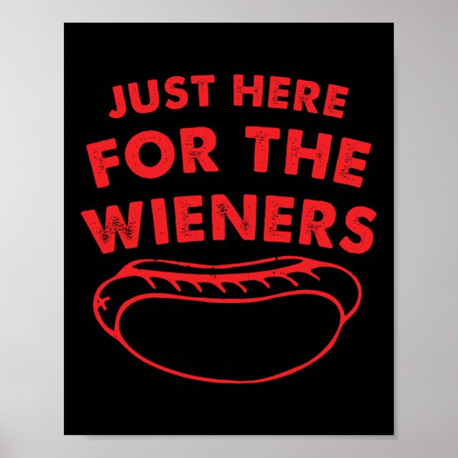 Här för Wiener Ljuny Hett Hund 4 juli Ame Poster (Framsidan)
