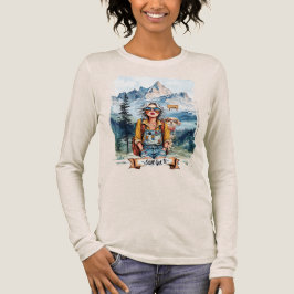 Har fortfarande det! Boho-hippie-dam som vandrar i T Shirt