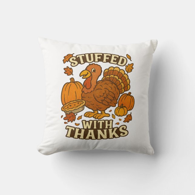 Har full Thanksgiving Kudde (Framsida)