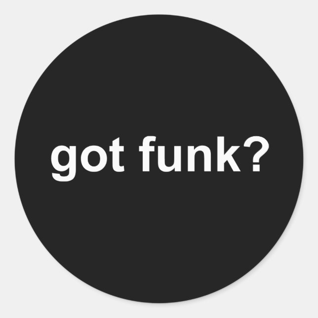 Har Funk Black Runt Klistermärke (Framsida)