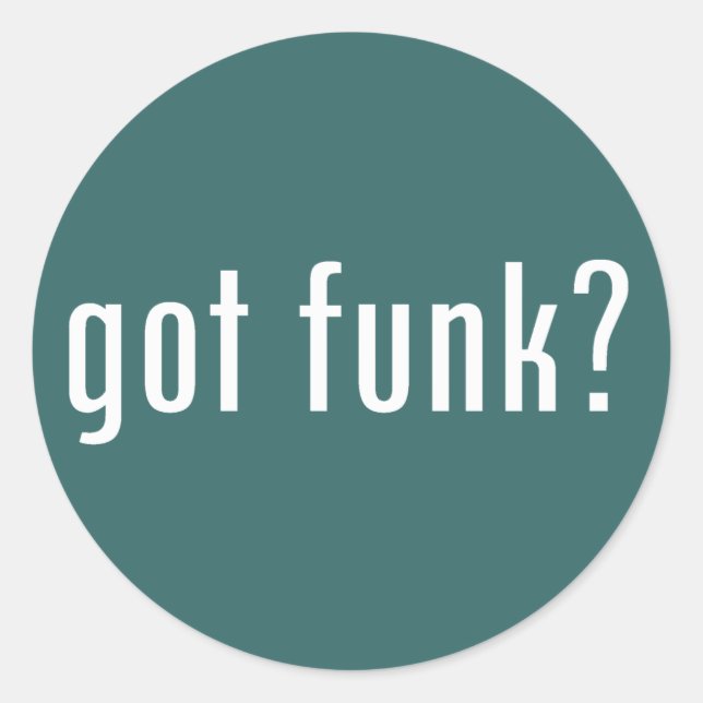 har funk? runt klistermärke (Framsida)
