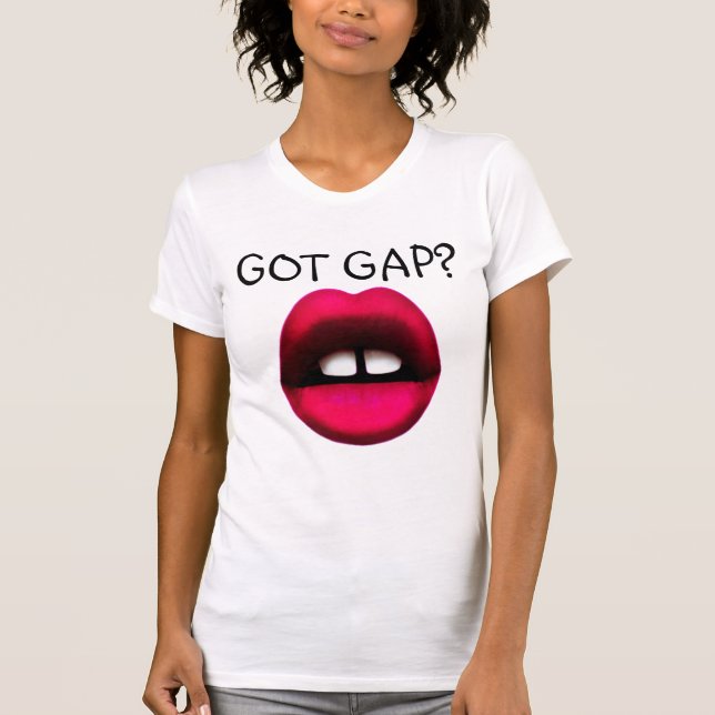 HAR GAP? GAPPED TANDADE FLICKAT-tröja Tee Shirt (Framsida)