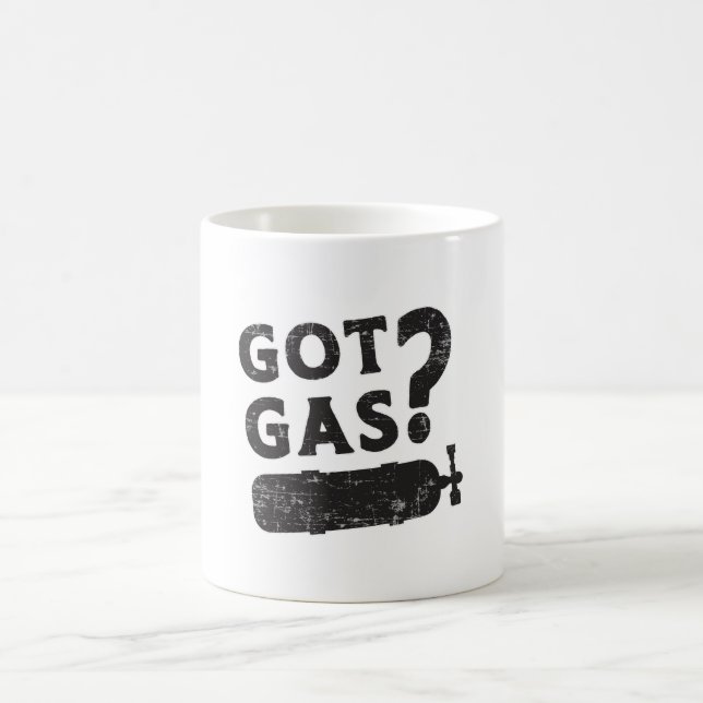 Har Gas Dyka Diver Oceanen Vatten Kaffemugg (Center)