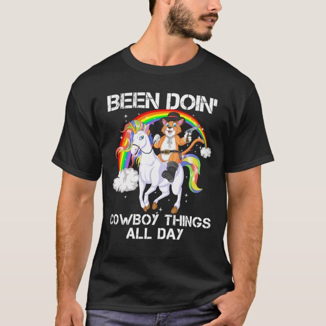 har gjort cowboyjobb hela dagen t shirt (Framsida)