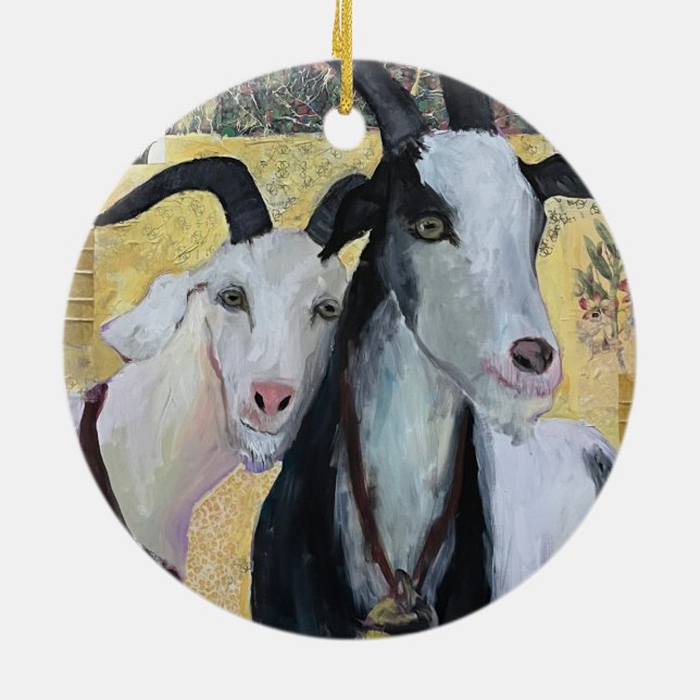 Har Goat #1: "Close to You" porcelain ornament (Baksidan)