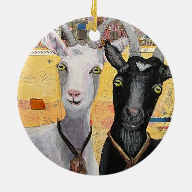 Har Goat #2: "Hej, Wassup?" porslinens ornament (Baksidan)