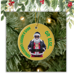 Har god jul eller annat Gangsta Julafton   Julgransprydnad Keramik