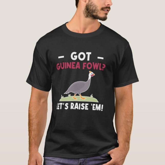 Har Guinea Fowl Chicken Bird T Shirt (Framsida)