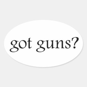 Har Guns? Ovalt Klistermärke